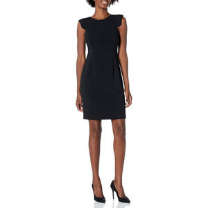 Kasper Black Sheath Dress, Size 10, Women's Work Dress